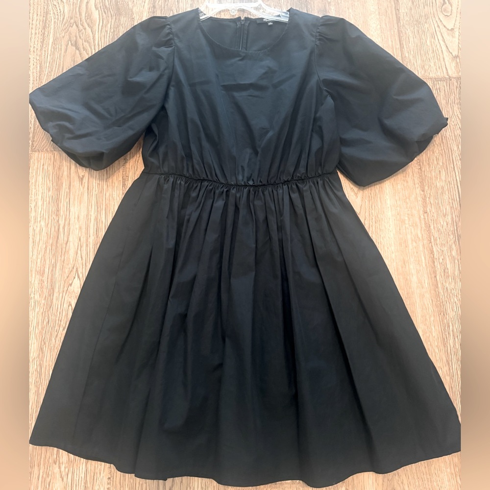 Madewell Black Puff Sleeve Dress